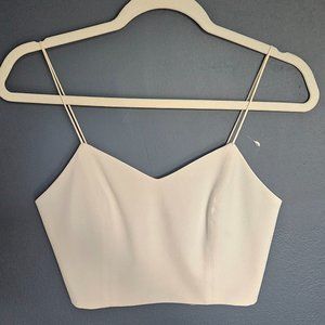 Alice + Olivia White Crop Top